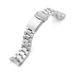 22mm Hexad Watch Band for Seiko GMT SSK001, 316L Stainless Steel Brushed V-Clasp