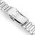 22mm Rollball Watch Band for Seiko King Samurai SRPE33, 316L Stainless Steel Brushed V-Clasp