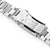 22mm Endmill Watch Band Straight End, 316L Stainless Steel Brushed and Polished V-Clasp