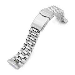 22mm Endmill Watch Band for Seiko new Turtles SRP777, 316L Stainless Steel Brushed and Polished V-Clasp