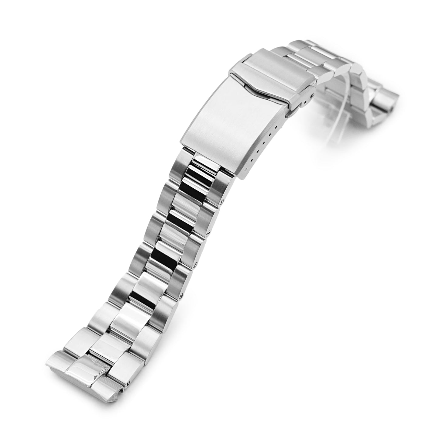 22mm Super-O Boyer Watch Band for Seiko new Turtles SRP777, 316L Stainless Steel Brushed and Polished V-Clasp