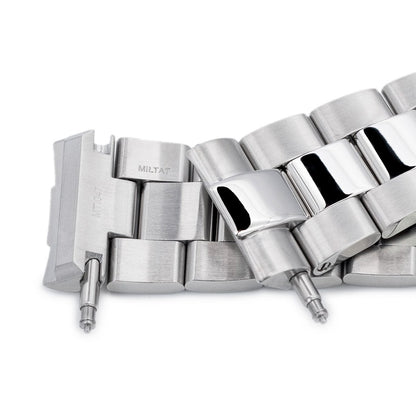 22mm Super-O Boyer Watch Band for Seiko new Turtles SRP777, 316L Stainless Steel Brushed and Polished V-Clasp