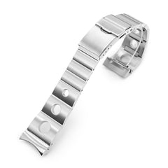 22mm Rollball version II Watch Band for Seiko 5 Sports 42.5mm, 316L Stainless Steel Brushed Baton Diver Clasp
