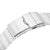 22mm Rollball version II Watch Band for Seiko Samurai SRPB51, 316L Stainless Steel Brushed Baton Diver Clasp