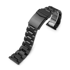 24mm Hexad (Pull-Twist) QR Watch Band Straight End Quick Release, 316L Stainless Steel Diamond-like Carbon (DLC coating) V-Clasp