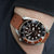 Rhombus Brown FKM Quick Release rubber watch strap