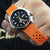 Rhombus Orange FKM Quick Release rubber watch strap