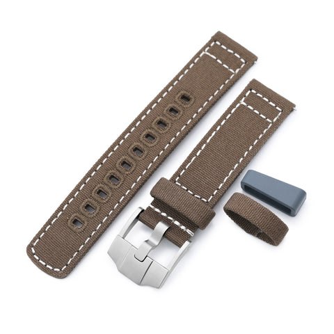 20mm Tan Quick Release Canvas watch strap
