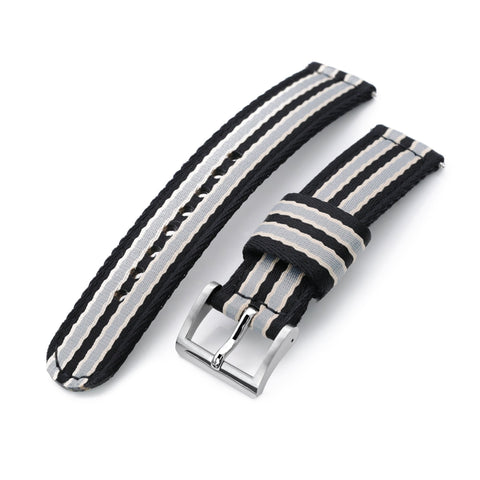 2-pcs Seatbelt Nylon, Black, Grey and Khaki