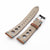 Q.R. 22mm Brown Leather Italian Handmade Racer Watch Band, Blue St.
