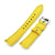 20mm Sailcloth Strap Yellow Quick Release Nylon Watch Band, Blue Stitching 