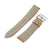 20mm Tan Color Tapered Nubuck Leather Watch Band, Brushed Buckle