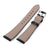Quick Release, Black Italian Leather Tapered Watch Strap, 19mm or 20mm