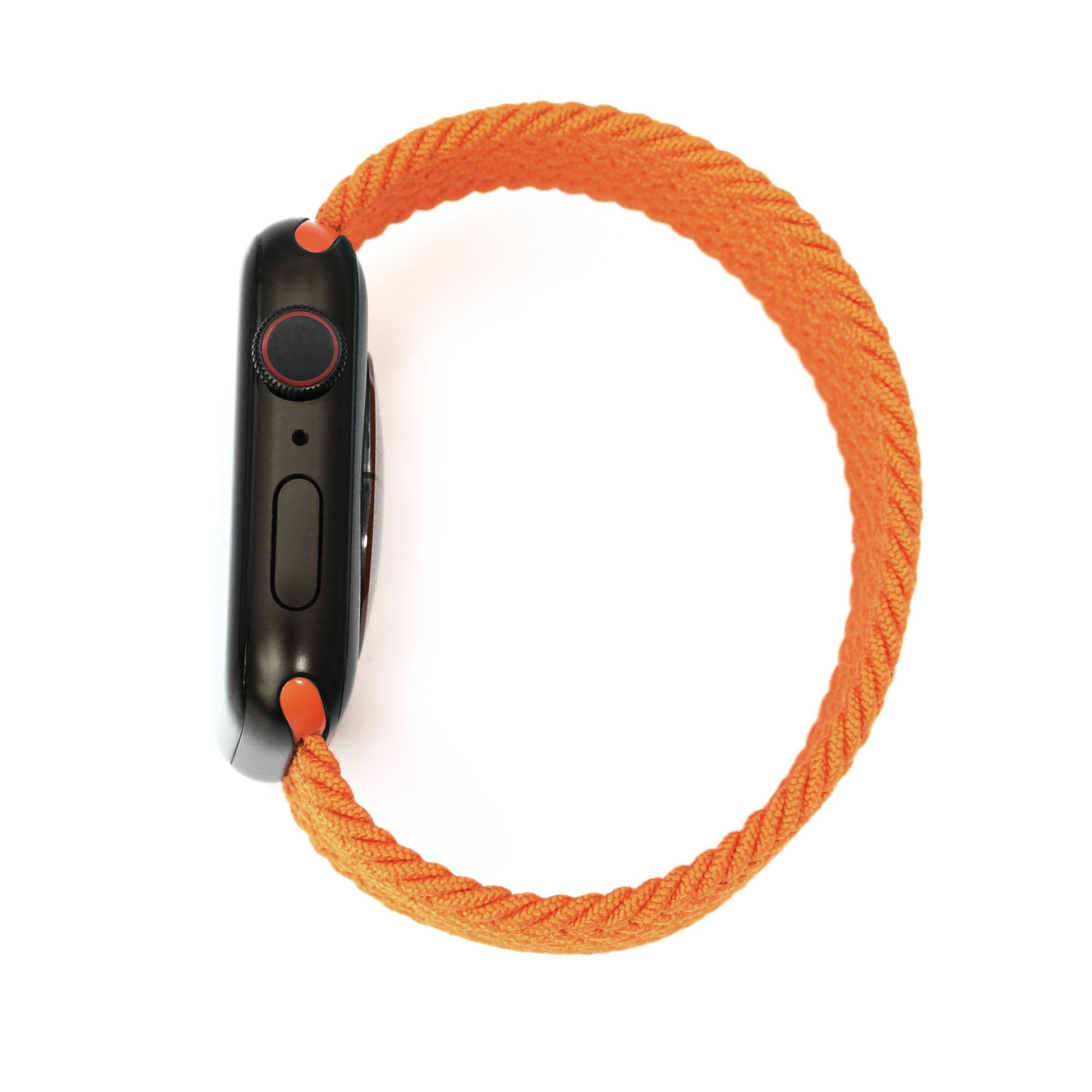 Stretchable Orange Solo Loop Braided Apple Watch Band for 44mm / 42mm models