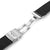 20mm or 22mm Black 3D Nylon Watch Band, Brushed Diver Clasp