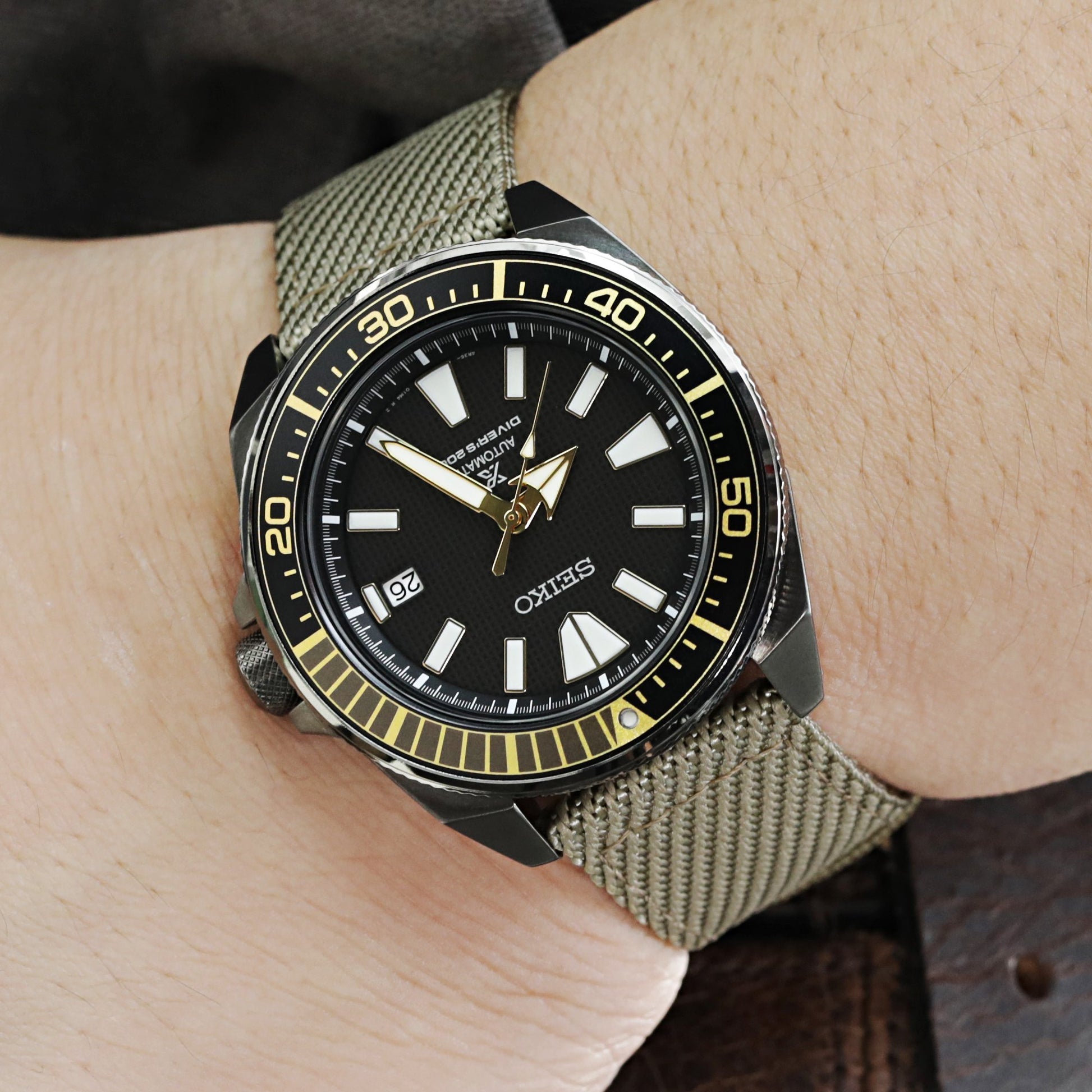 Seiko Samurai Prospex Automatic Dive Watch SRPB55K1 PVD Black 