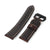 24mm Pecan Brown CrocoCalf (Croco Grain) Leather Watch Band, PVD Black Buckle