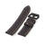 24mm Dark Brown Straight Leather Watch Band, PVD Black Buckle