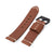 24mm Chestnut Brown Ammo Leather Watch Band, PVD Black Buckle