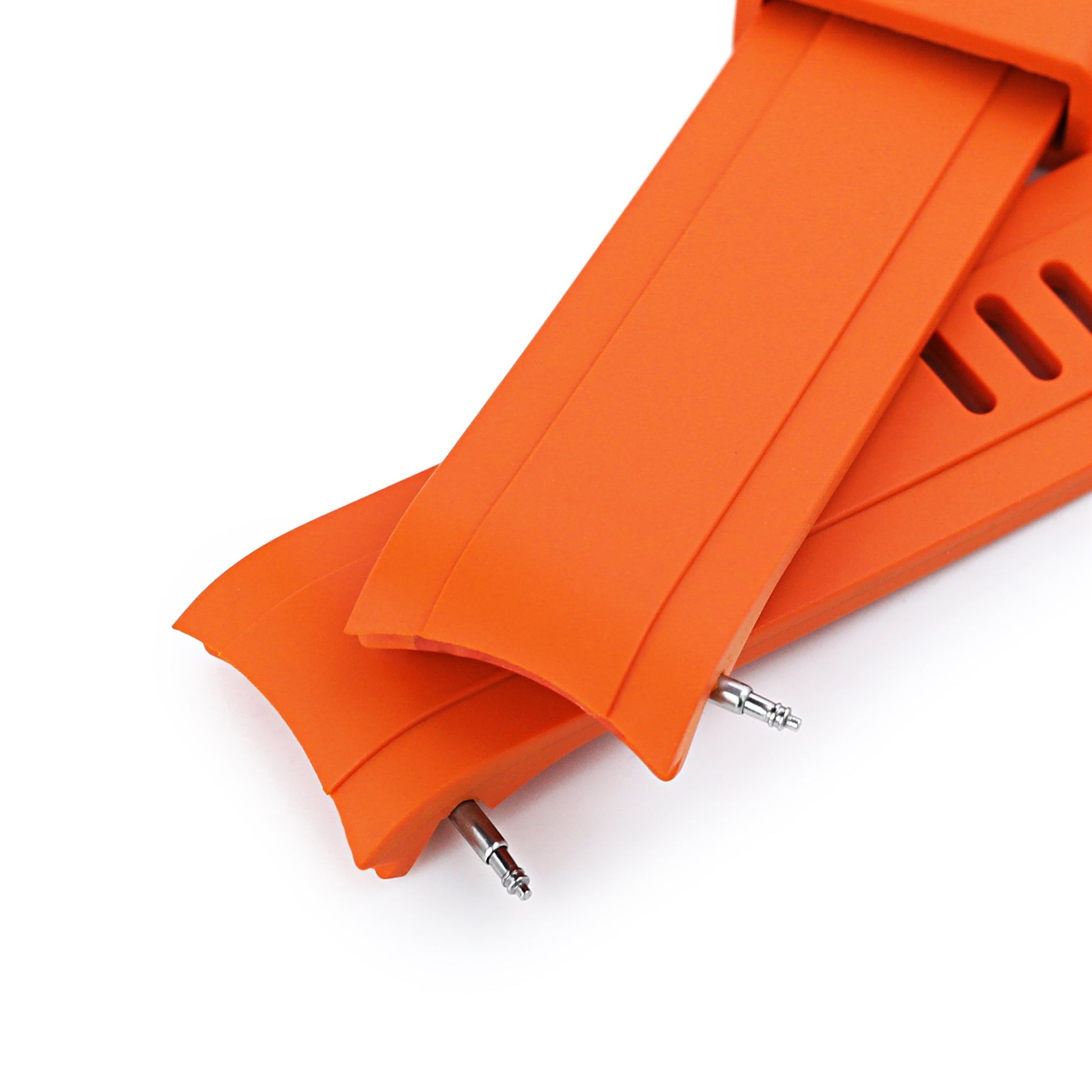 20mm Crafter Blue - Orange Rubber Curved Lug Watch Strap for Seiko Baby MM200 & Mini Turtles SRPC35