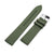 20mm Quick Release Watch Band Military Green Raised Center FKM Rubber Strap, Brushed 