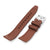 FKM08 Brown FKM Quick Release rubber watch strap, 20mm 