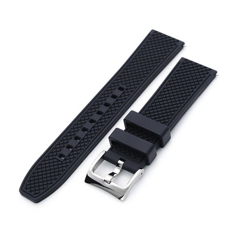 HONEY Black FKM Quick Release Rubber Strap