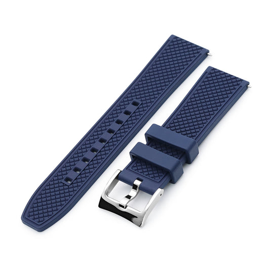 HONEY Blue FKM Quick Release Rubber Strap, 20mm or 22mm