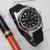 Quick Release Tapered Milanese Mesh Watch Band, PVD Black