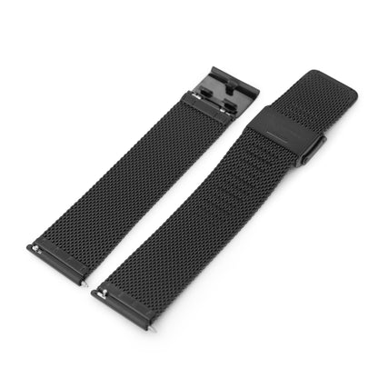 Quick Release Classic Superfine Mesh Watch Band, 18mm, 19mm, 20mm or 22mm, PVD Black