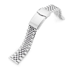 18mm, 19mm, 20mm Super-JUB II QR Watch Band Straight End Quick Release, 316L Stainless Steel Brushed V-Clasp