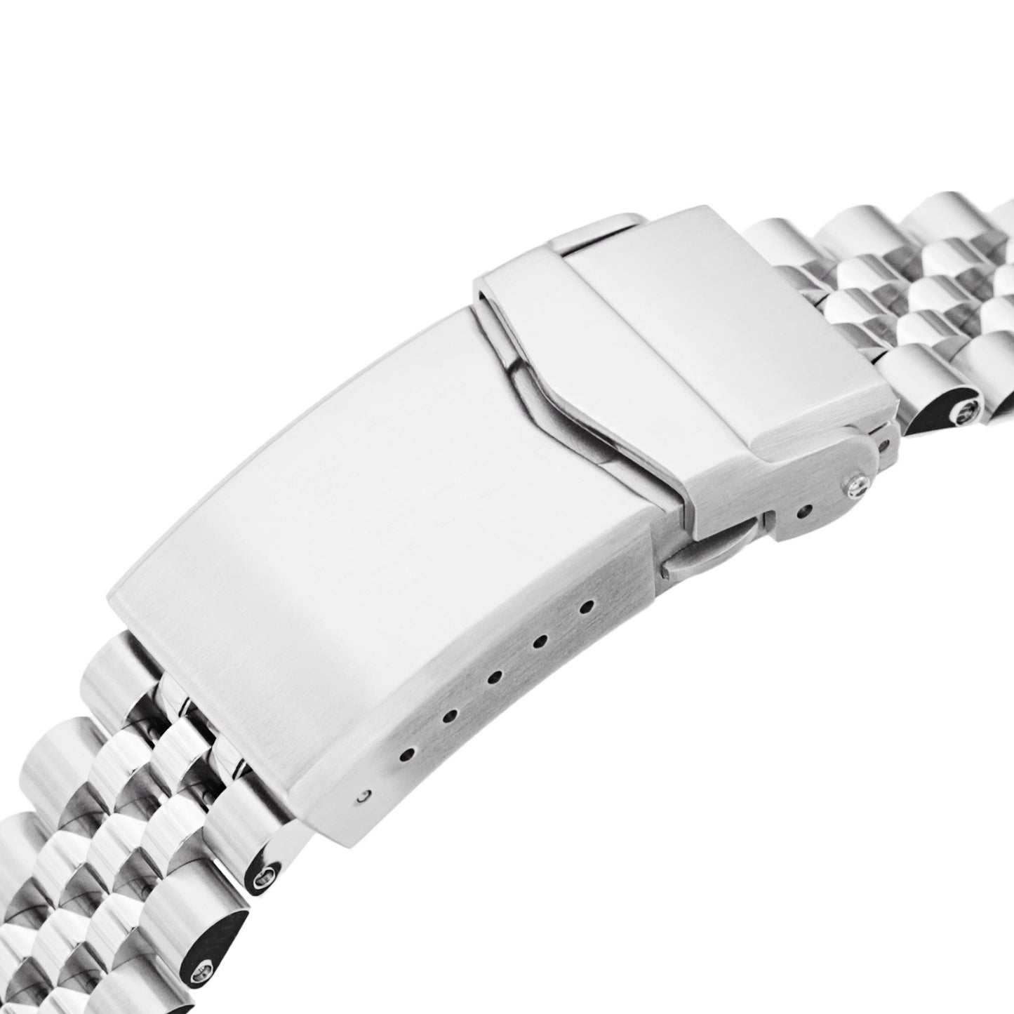 18mm, 19mm, 20mm Super-JUB II QR Watch Band Straight End Quick Release, 316L Stainless Steel Brushed V-Clasp