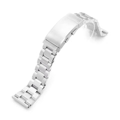 20mm Hexad III QR Watch Band Straight End Quick Release, 316L Stainless Steel Brushed Wetsuit Ratchet Buckle