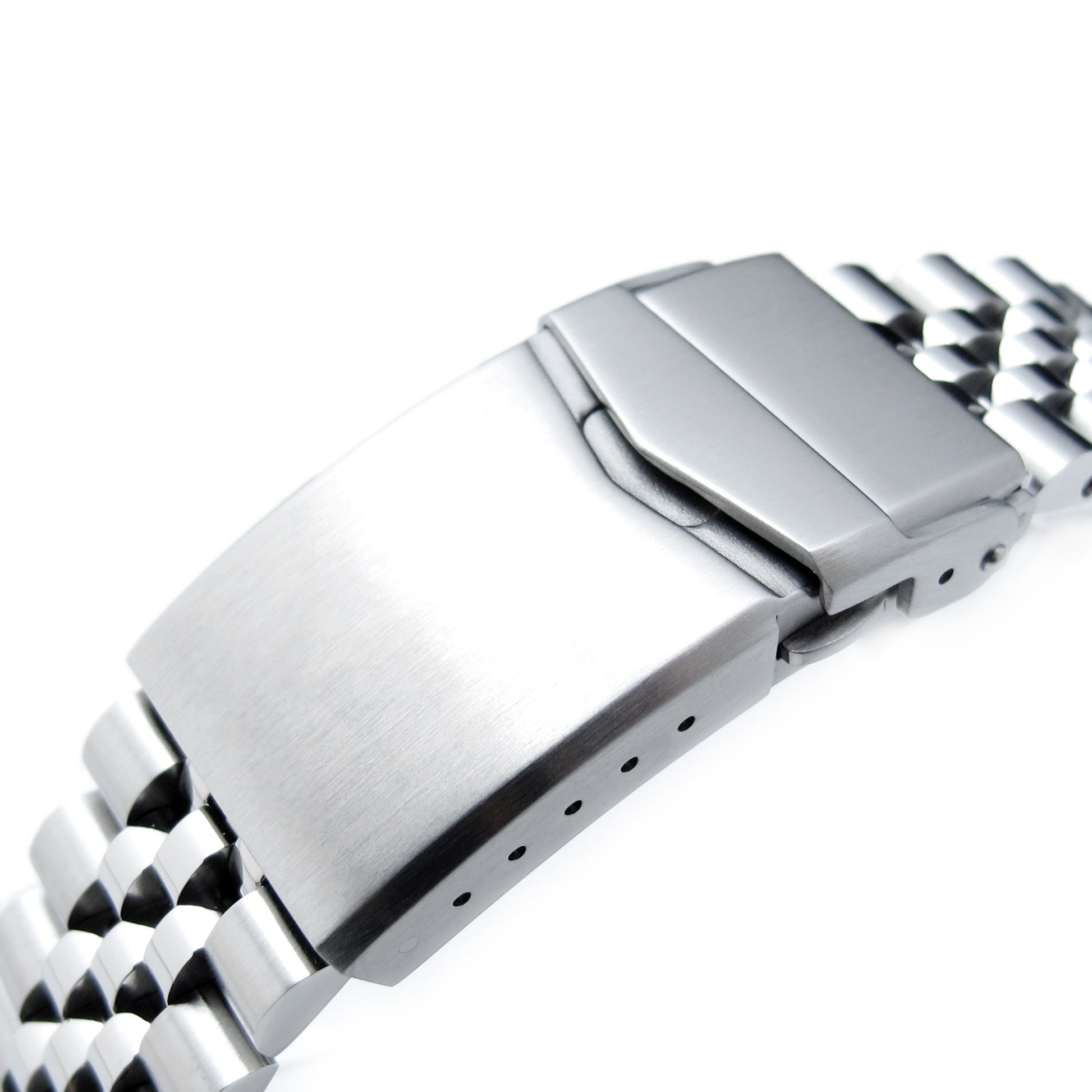 20mm Super-J Louis 316L Stainless Steel Watch Band for New Seiko 5 40mm, Brushed V-Clasp