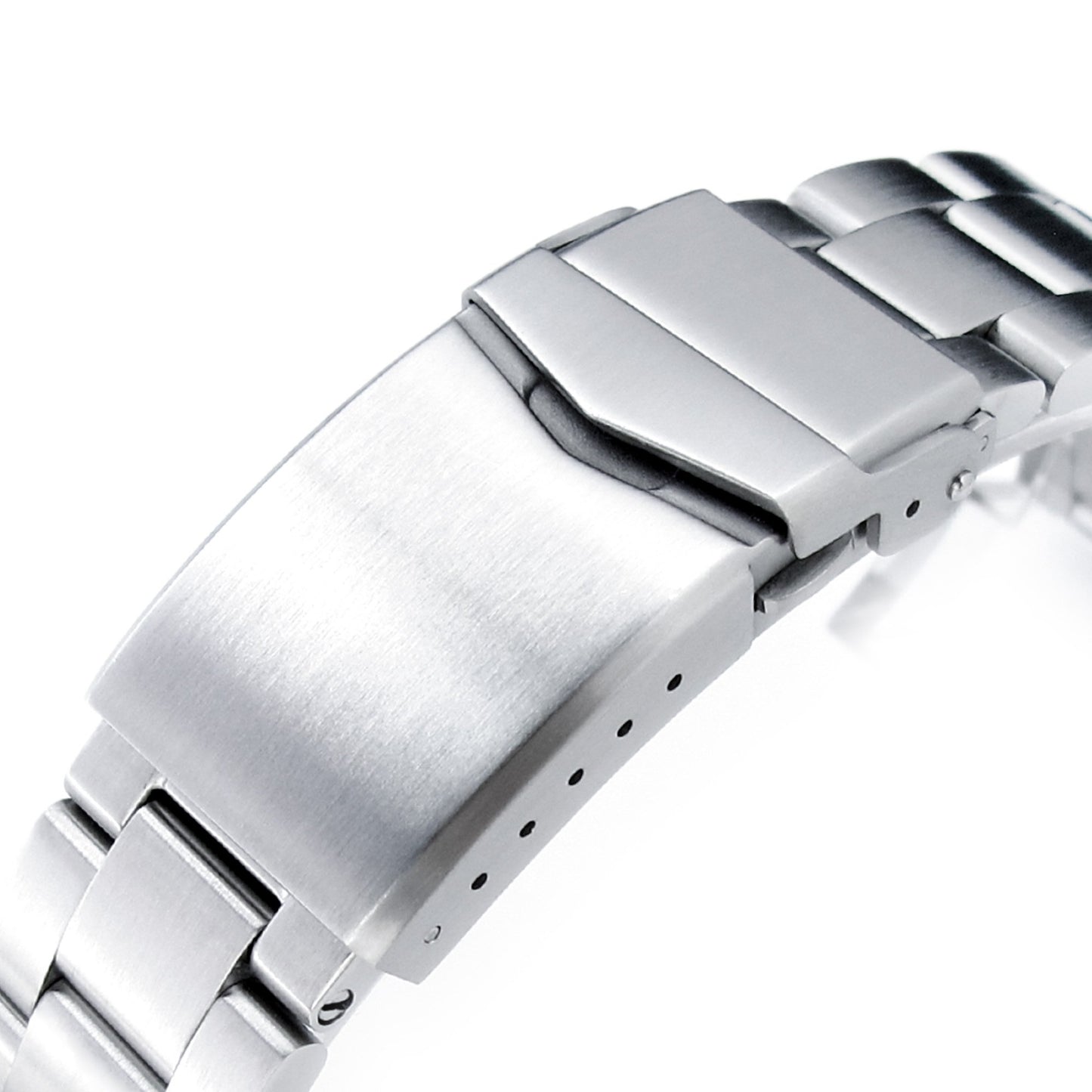 20mm Super-O Boyer 316L Stainless Steel Watch Band for New Seiko 5 40mm, Brushed V-Clasp