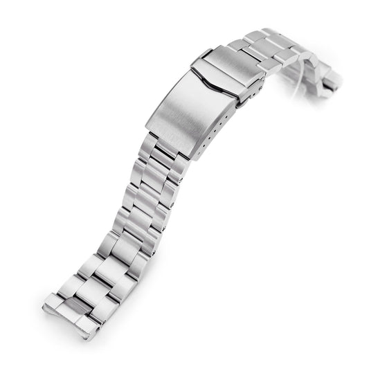 20mm Super-O Boyer 316L Stainless Steel Watch Band for Seiko SPB143 63Mas 40.5mm, Brushed V-Clasp 