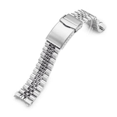 20mm Super-J Louis 316L Stainless Steel Watch Band for Seiko SPB143 63Mas 40.5mm, Brushed V-Clasp 