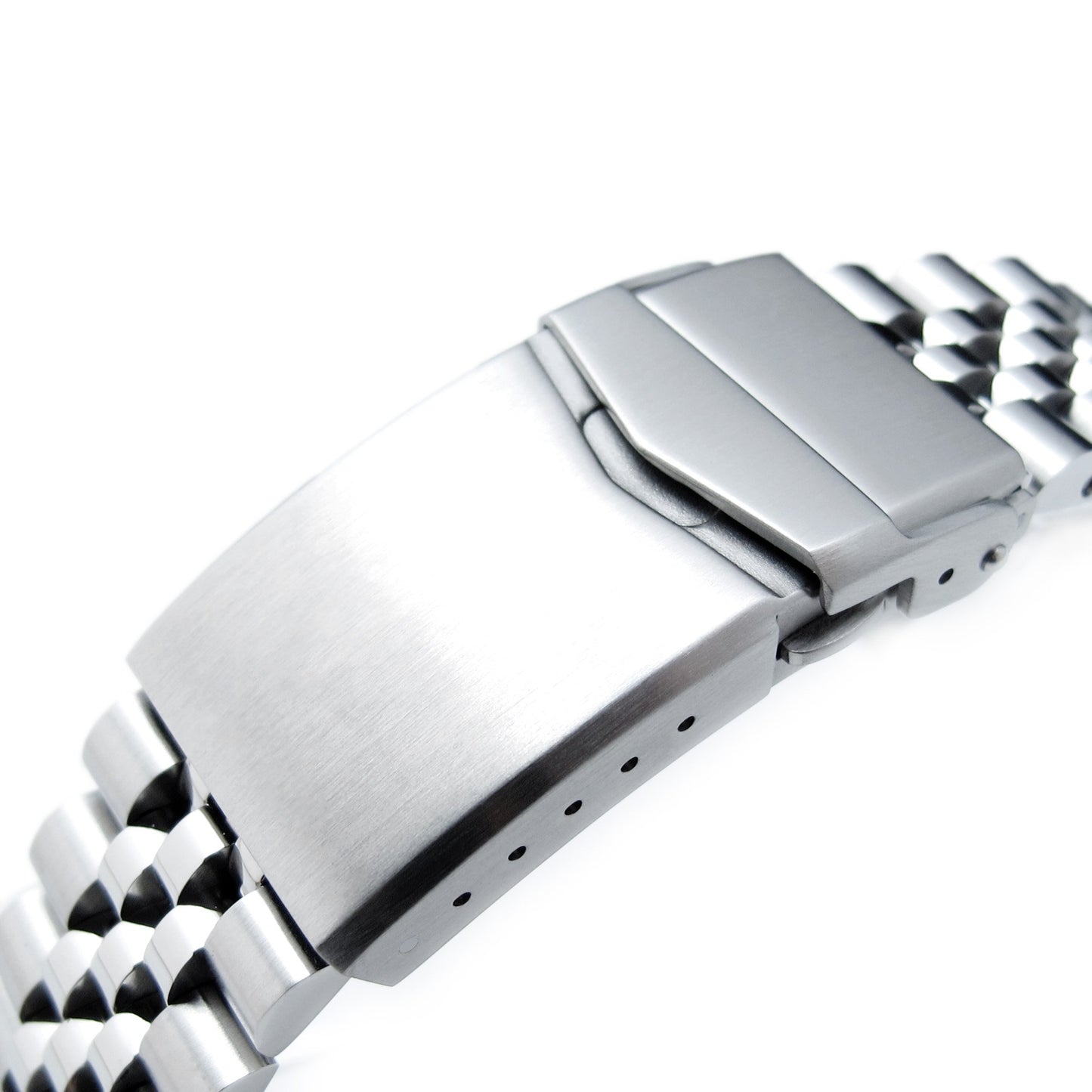 20mm Super-J Louis 316L Stainless Steel Watch Band for Seiko SPB143 63Mas 40.5mm, Brushed V-Clasp 