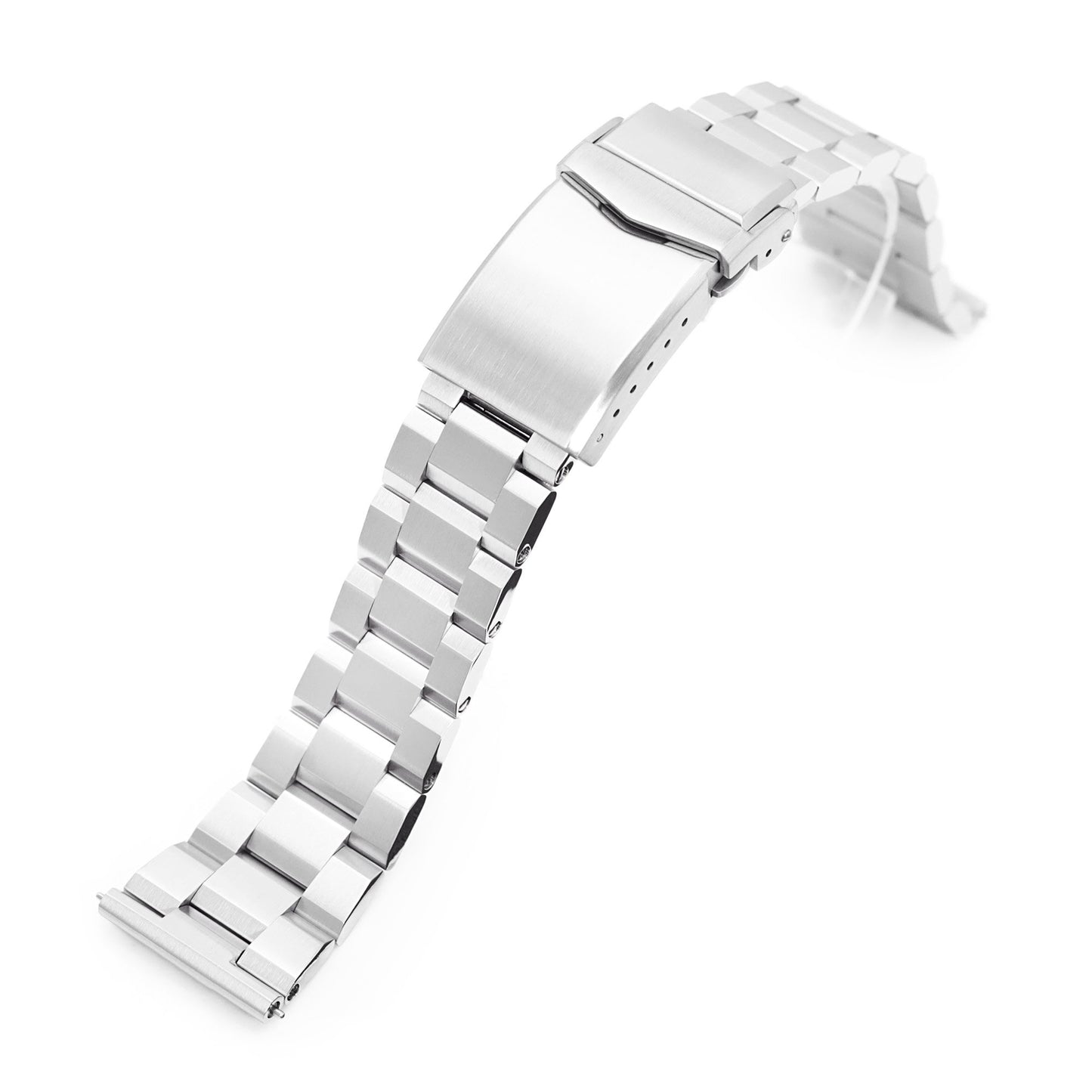 20mm Hexad III QR Watch Band Straight End Quick Release, 316L Stainless Steel Brushed V-Clasp