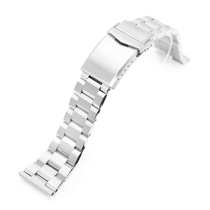 20mm Hexad III QR Watch Band Straight End Quick Release, 316L Stainless Steel Brushed V-Clasp