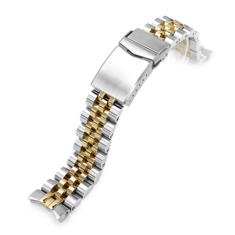 20mm Angus-J Louis compatible with Seiko Alpinist SARB017 Brushed, Two Tone IP Gold