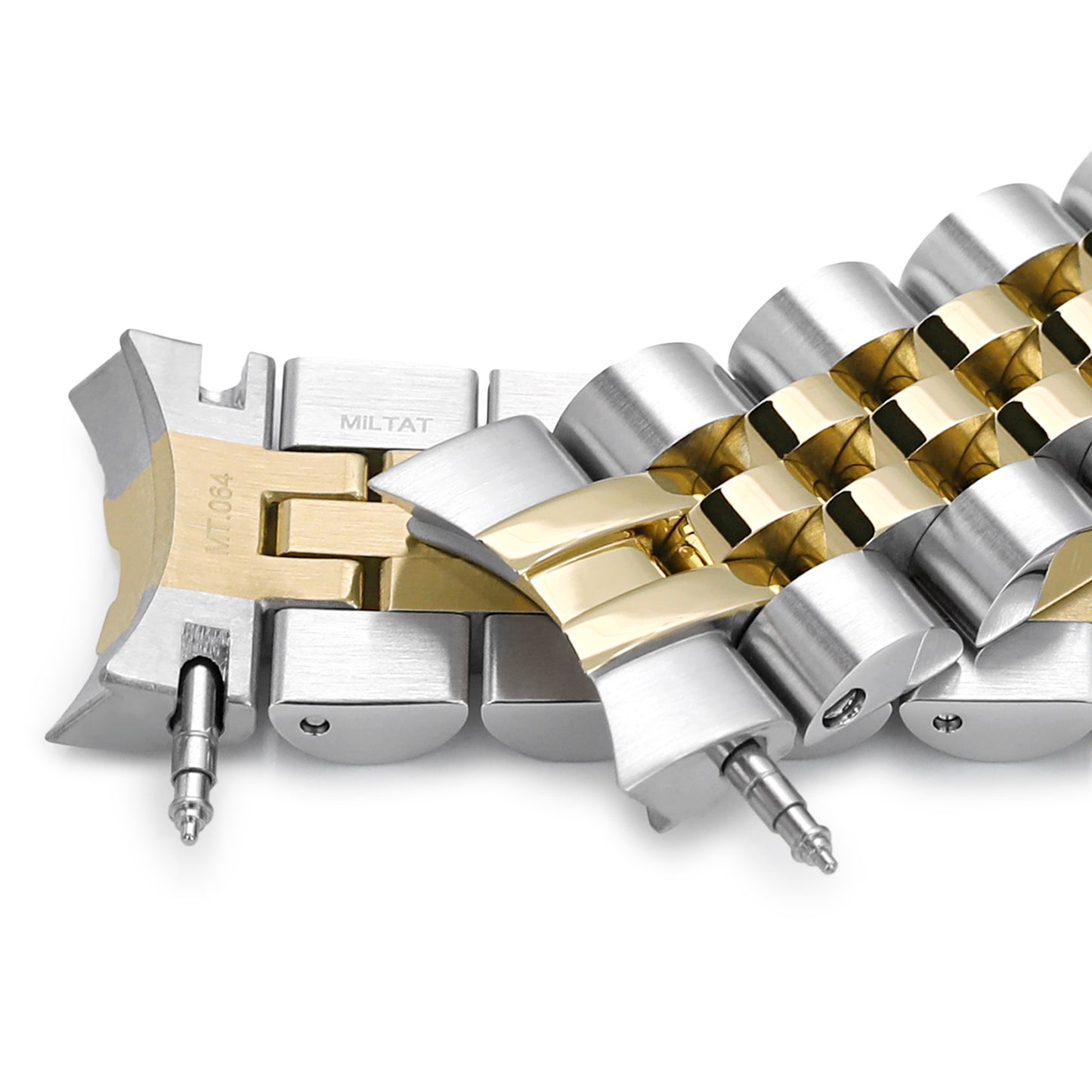 20mm Angus-J Louis compatible with Seiko Alpinist SARB017 Brushed, Two Tone IP Gold