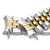 20mm Angus-J Louis compatible with Seiko Alpinist SARB017 Brushed, Two Tone IP Gold