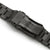 22mm Super-O Boyer Watch Band for Orient Black Kamasu, 316L Stainless Steel PVD Graphite Color V-Clasp