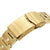 22mm Rollball 316L Stainless Steel Watch Band for Seiko 5 SRPE74, Full IP Gold V-Clasp