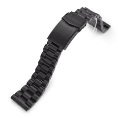 22mm Endmill 316L Stainless Steel Watch Band Straight End, Diamond-like Carbon (DLC coating) Diver Clasp 
