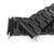 22mm Hexad 316L Stainless Steel Watch Band Straight End, Diamond-like Carbon (DLC coating) V-Clasp 