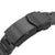 22mm Super-O Boyer Watch Band for Orient Black Kamasu, 316L Stainless Steel Diamond-like Carbon (DLC coating) V-Clasp