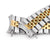 22mm Super-J Louis 316L Stainless Steel Watch Band for Seiko 5, Two Tone IP Gold V-Clasp 