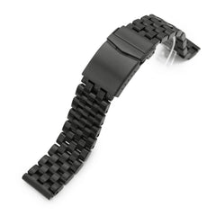 22mm Super Engineer I 316L Stainless Steel Watch Band Straight End, Diamond-like Carbon (DLC coating) V-Clasp